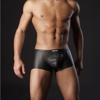 Underwear men underwear patent shorts underpants leather boxer