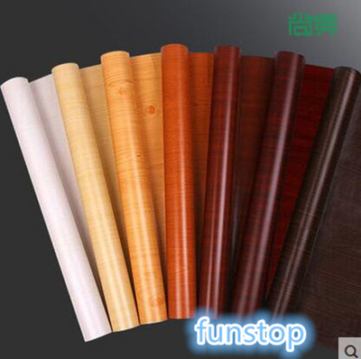 Qoo10 pvc perekat diri wallpaper wallpaper kayu lemari 