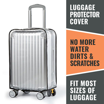 transparent luggage cover