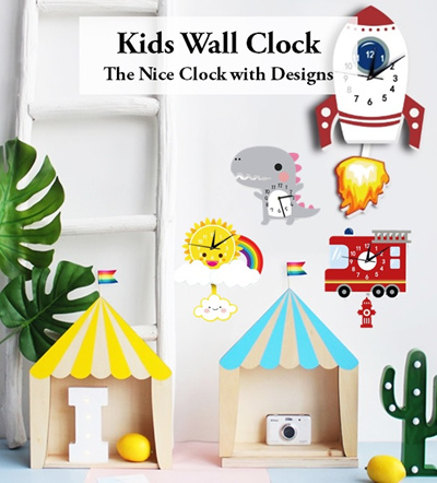 Qoo10 Cheapest Kids Diy Silence Home Bedroom Pendulum Wall Clock Dinosaur Train Children Rainbow Decoration