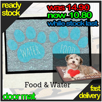 Qoo10 Ready Stock Door Bath Dog Mats Food N Water 7575