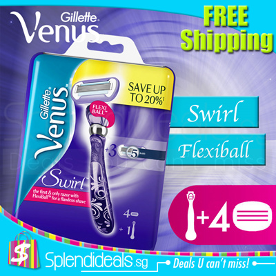 Qoo10 Qprime Gillette Venus Swirl Flexiball Razor With 5