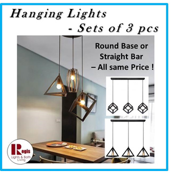 hanging pendant lights set of 3