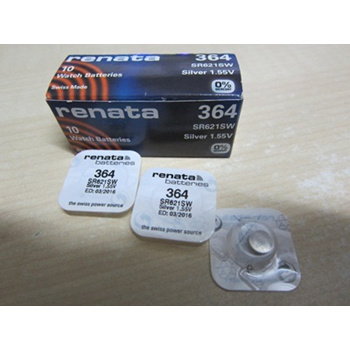 Batteries - Renata 364 Watch Battery 10 per Box - Box 