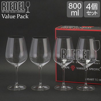 WHOLE HOUSEWARES XL 4-Count Red Wine Glass Set