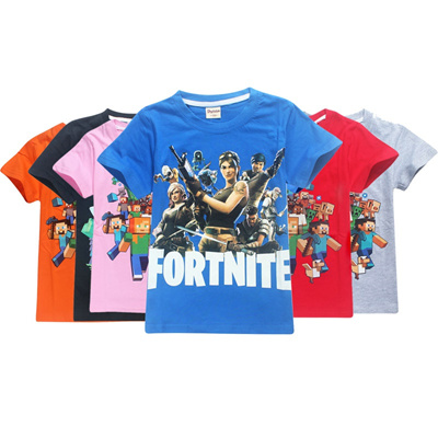 Qoo10 Roblox Fortnite Lol 2018 Summer Pure Cotton Boys Girls Children Top S Kids Fashion - shirt lol roblox