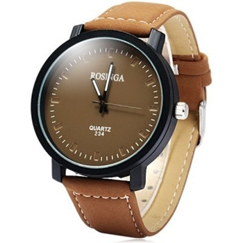 Quartz watch hot sale leather band