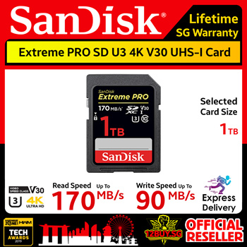 Sandisk Extreme Pro SDXC Card UHS-I, up to 200mb/s Read Speeds - Pro Photo