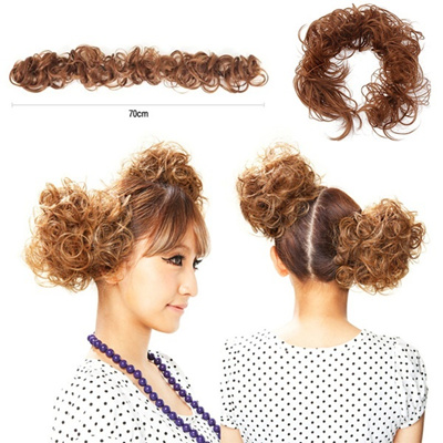 Qoo10 Sarla 1pc Elastic Hair Ties Fashion Makeup Hair Bun Wigs