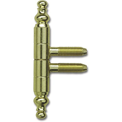 SECOTEC Einbohrband zweiteilig Zierkopf; 9 mm; vermessingt; 2 Paar