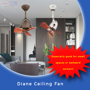 Selffix Coupon Diane Ceiling Fan Metal Wooden Blades With Cage No Cage