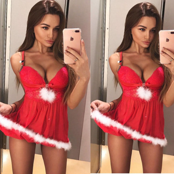 Qoo10 - Sexy Christmas Sleepwear Underwear Women Lingerie Babydoll