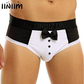 Qoo10 Sexy Gay Men Panties Soft Lingerie Color Splice Cute Bow