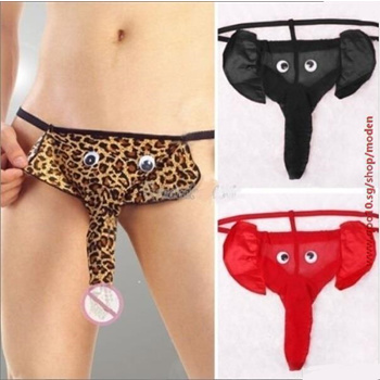 MENS SEXY FUN NOVELTY ELEPHANT POSING POUCH G-STRING THONG BRIEF