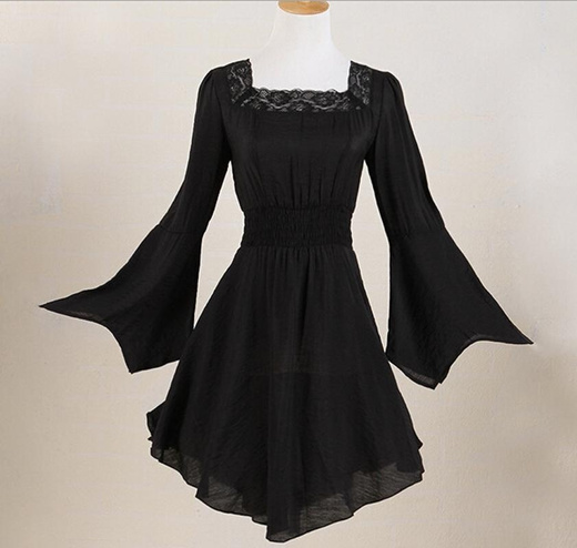 Wish+ | Sexy Punk Gothic Victorian Vintage Shirt Nightclubs Long Black ...