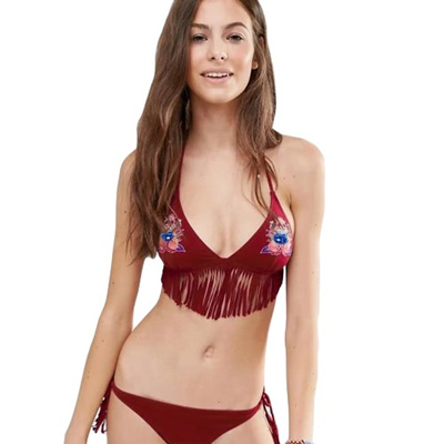 fringe bikini set