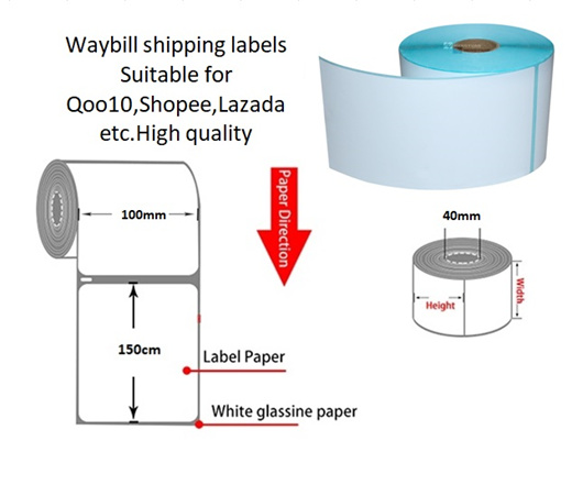 Sg Stock Pcs Waybill Label Printer Thermal Paper Roll