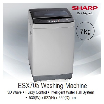 sharp washing machine esx705 7kg