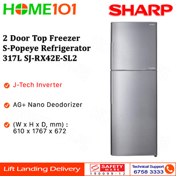 sharp fridge sj rx42e sl2