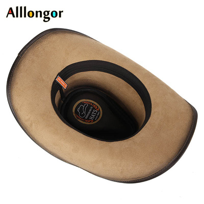 Qoo10 Shopping High Quality Cowhide Leather Cappello Cowboy Hat