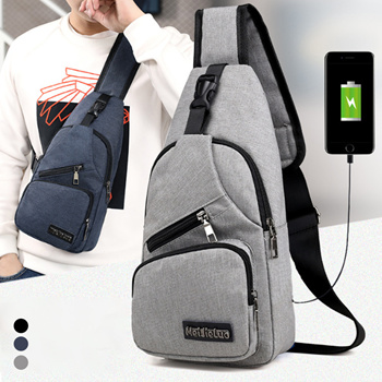 Men Shoulder Bag Nylon Waist Pack Sling Bag Crossbody Outdoor Sport  Shoulder Chest Daily Picnic Canvas Messenger Bag