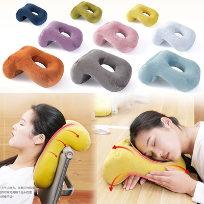 Qoo10 Siesta Snug Travel Pillow Head Support Soft Velour Cover