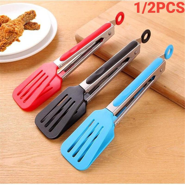 Silicone BBQ Grilling Tong Salad Bread Serving Tong Non-Stick