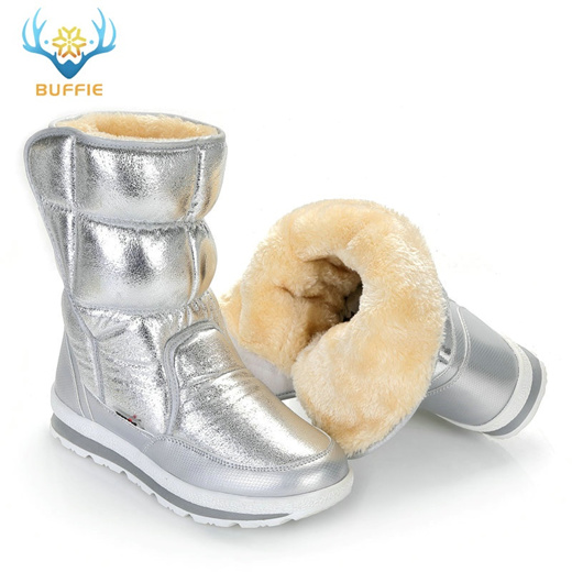 silver winter boots