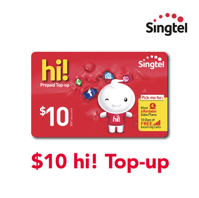 Qoo10 - Singtel $10 hi! : Top-Up