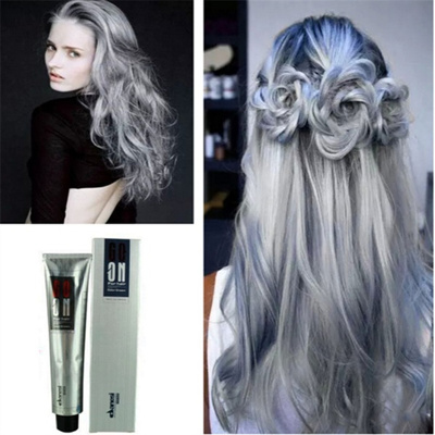 Sliver Gray Hair Color Dye Cream Grey Hair Colour Permanent Hair Dyeing Non Toxic Hair Style Cream 1