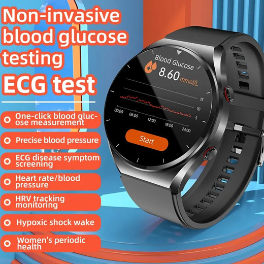 Qoo10 - Smart Watch E09 Non-invasive Blood Sugar ECG HRV Blood Pressure ...