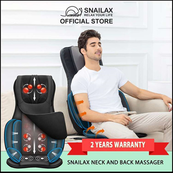 Snailax Full Body Massage Chair Pad Shiatsu Neck Back W Heat Compression -  SL236 for sale online