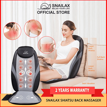 Snailax Shiatsu Massage Cushion with Heat Massage Chair Pad Kneading Back  Massager for Home Office Seat use