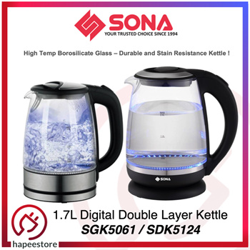 Sona glass hot sale kettle