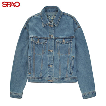 Qoo10 - [SPAO] Women Spring Drop Shoulder Denim Jacket (Mton