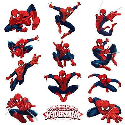 qoo10 spiderman stickers pack of 12 for kids room peel