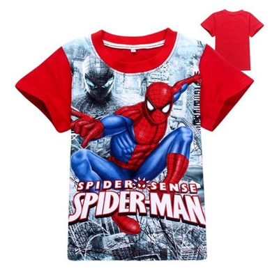 Spiderman T Shirt Kids Children S Cartoon Fashion Super Hero Characters Summer Cotton Costumes Boys - 