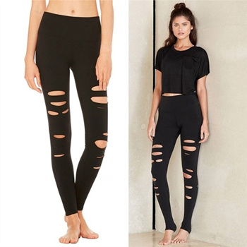 Womens Slim Fit Denim Leggings With Holes With Broken Holes Fashionable And  Sexy Clothing From Amiery, $14.26 | DHgate.Com