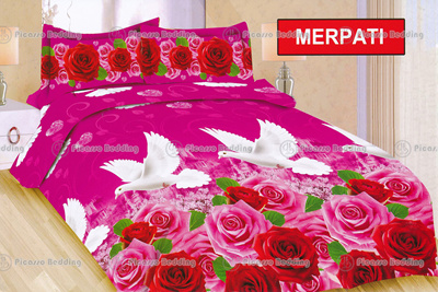  Sprei  Bonita 160x200 Queen Size Ukuran Nomor 2 Motif  Merpati