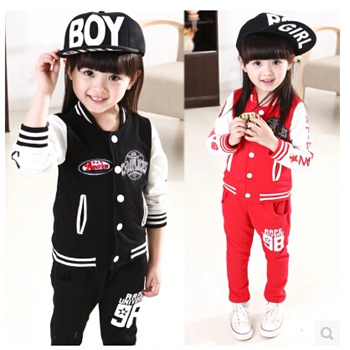 Girls Baseball Uniform Children's Spring Clothing Korean Version