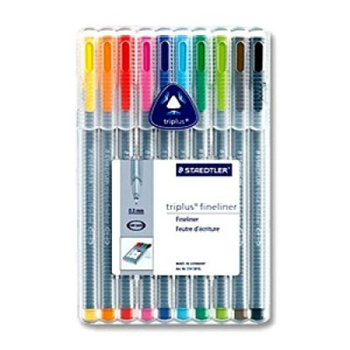 STAEDTLER gel Triplus Fineliner 0.3 mm Porous Point Pen 334 - SB10, 10 pack