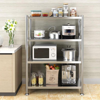 Koreyosh Microwave Cabinet Stainless Steel Kitchen Storage Organizer with Shelf 
