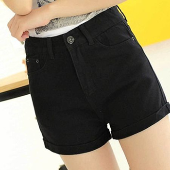 Qoo10 - Starbucks Event Women's Denim Hot Pants Jeans Hem Roll Up