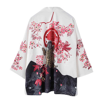 Qoo10 - Summer Floral Carp Printed Japanese Kimono Cardigan Haori Yukata  Male  : Men's Clothing