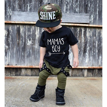 [RM 67.71](▼35%)Summer Kids Boys Clothes Set Casual Childrens Set Soft Baby  Boy Mamas boy Set T shirt Tops Harem Pa