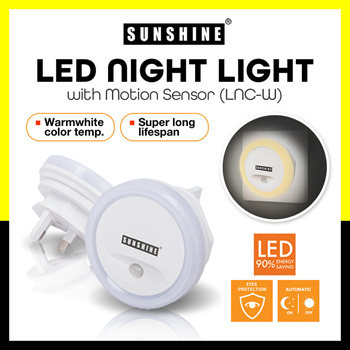 led plug in night light with motion sensor