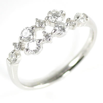 Diamond Art Deco Cluster Ring. 10K Yellow Gold. April Birthstone. 10 Y