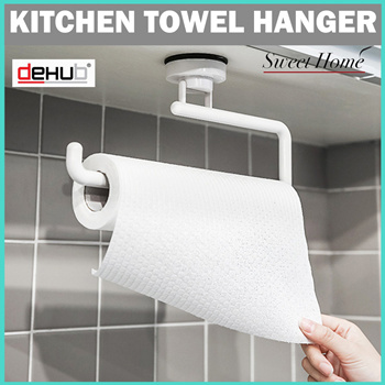 Punch-free Kitchen Bathroom Cabinet Suction Cup Paper Towel Holder Roll  Paper Holder