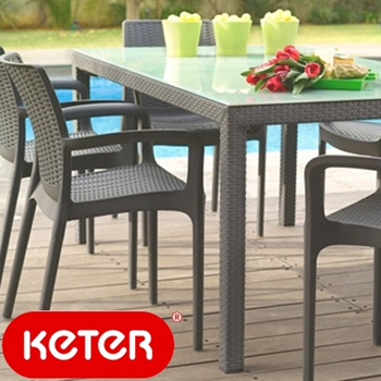 Keter columbia plastic online 8 seater dining set