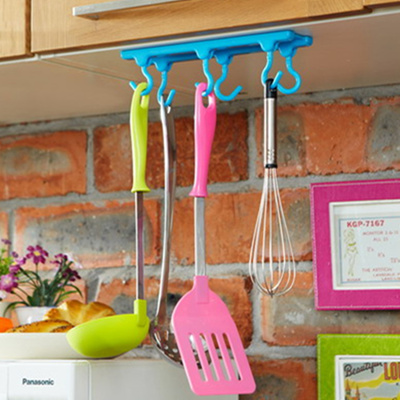 Thingswelove6 Pcs Ceiling Overhead Hooks Hanger Save Space Hang Kitchen Tools